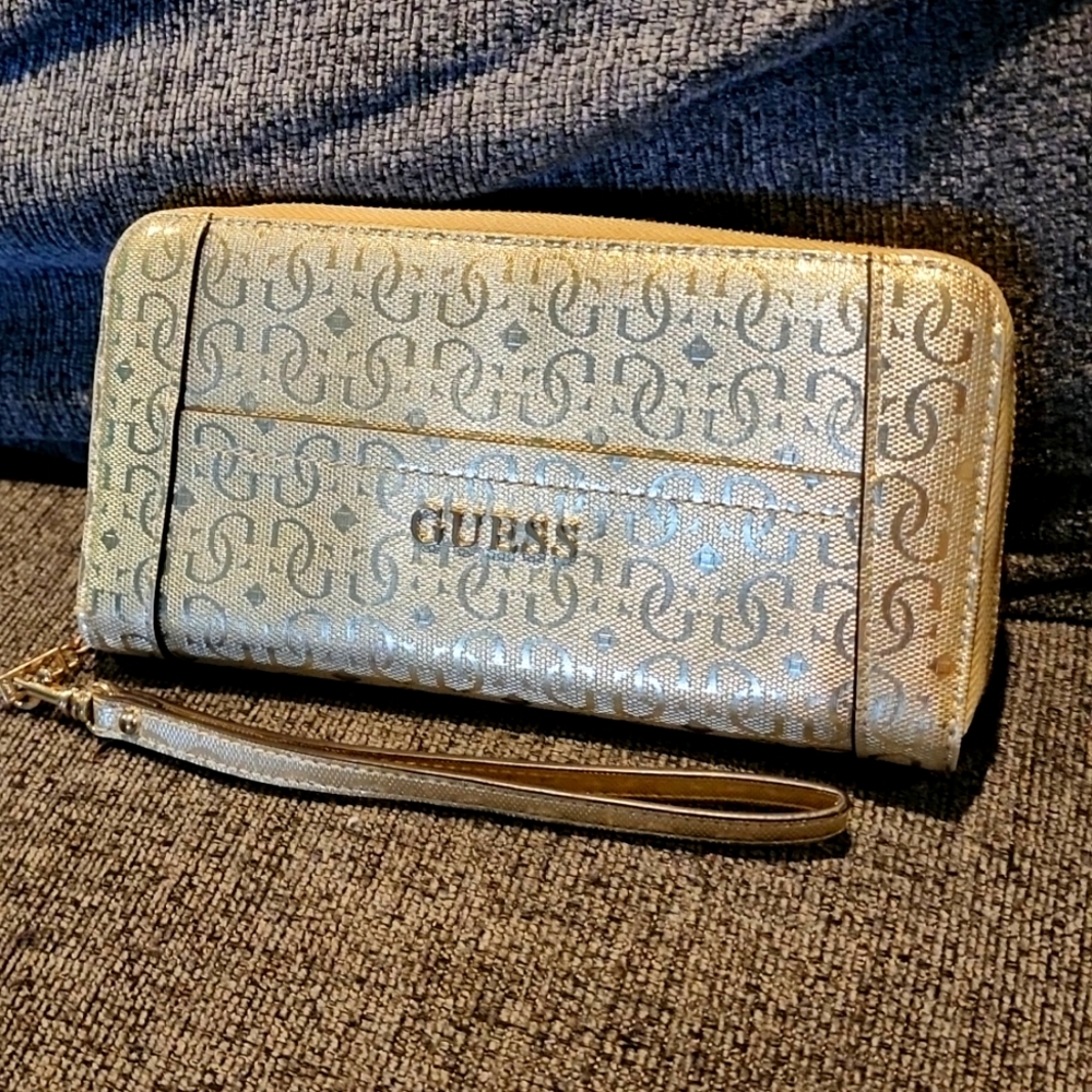 Gold Guess Wallet